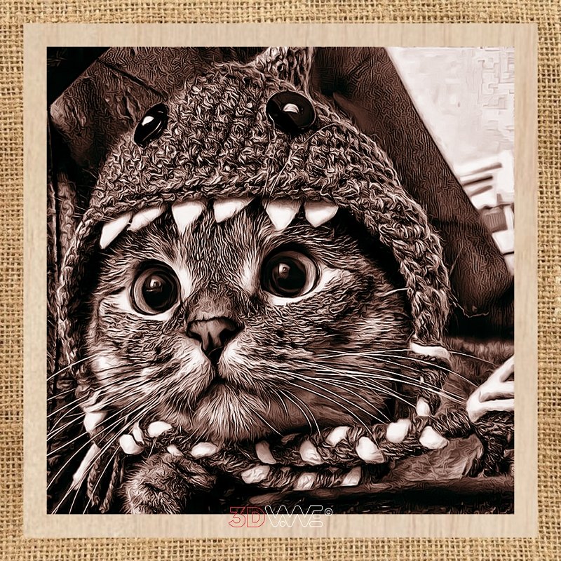 FUNNY CAT pyroprinter and laser-ready files 3DWave.us