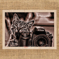Thumbnail for FUNNY CAT pyroprinter and laser-ready files 3DWave.us