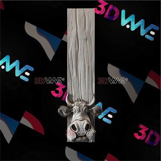 FUNNY COW SIGN 3d stl 3DWave.us