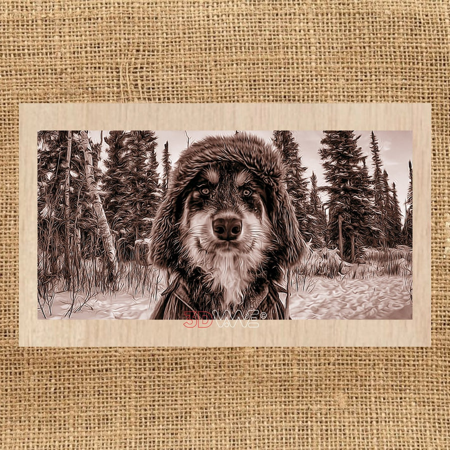 FUNNY DOG pyroprinter & laser-ready file 3DWave.us