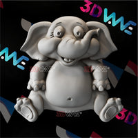 Thumbnail for FUNNY ELEPHANT 3d stl 3DWave.us