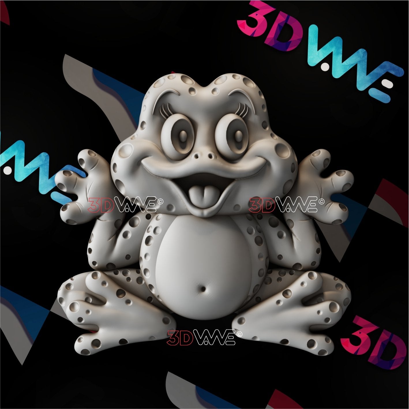 FUNNY FROG 3d stl 3DWave.us