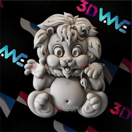 FUNNY LION 3d stl 3DWave.us