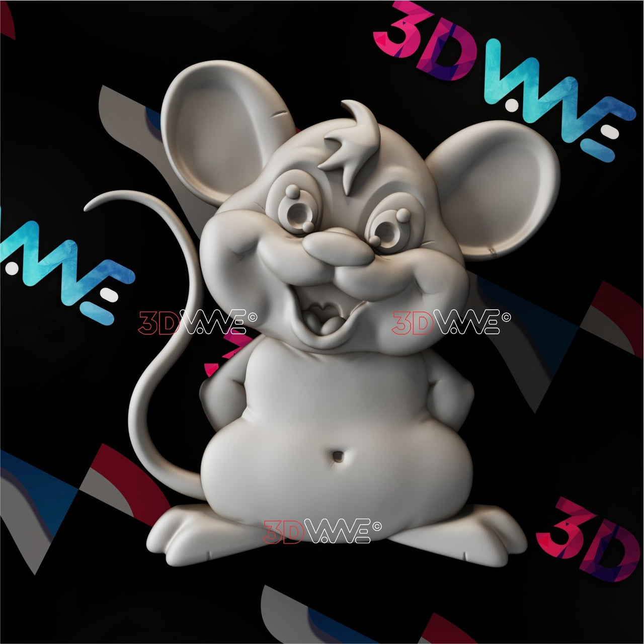 FUNNY MOUSE 3d stl 3DWave.us