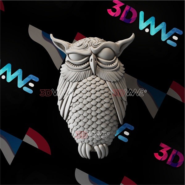 FUNNY OWL 3d stl 3DWave.us