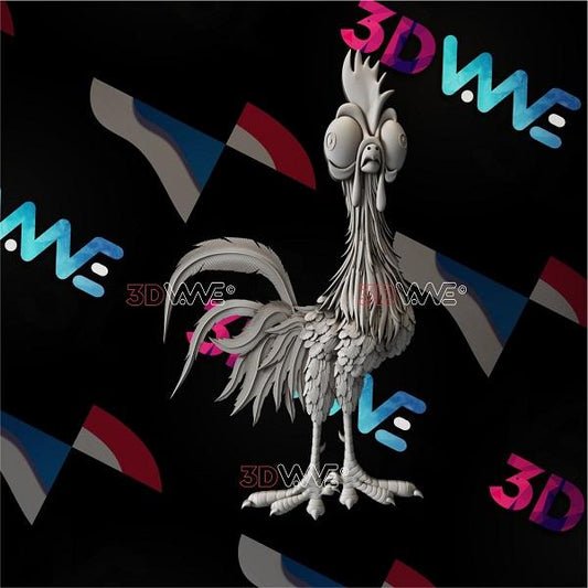 FUNNY ROOSTER 3d stl 3DWave.us