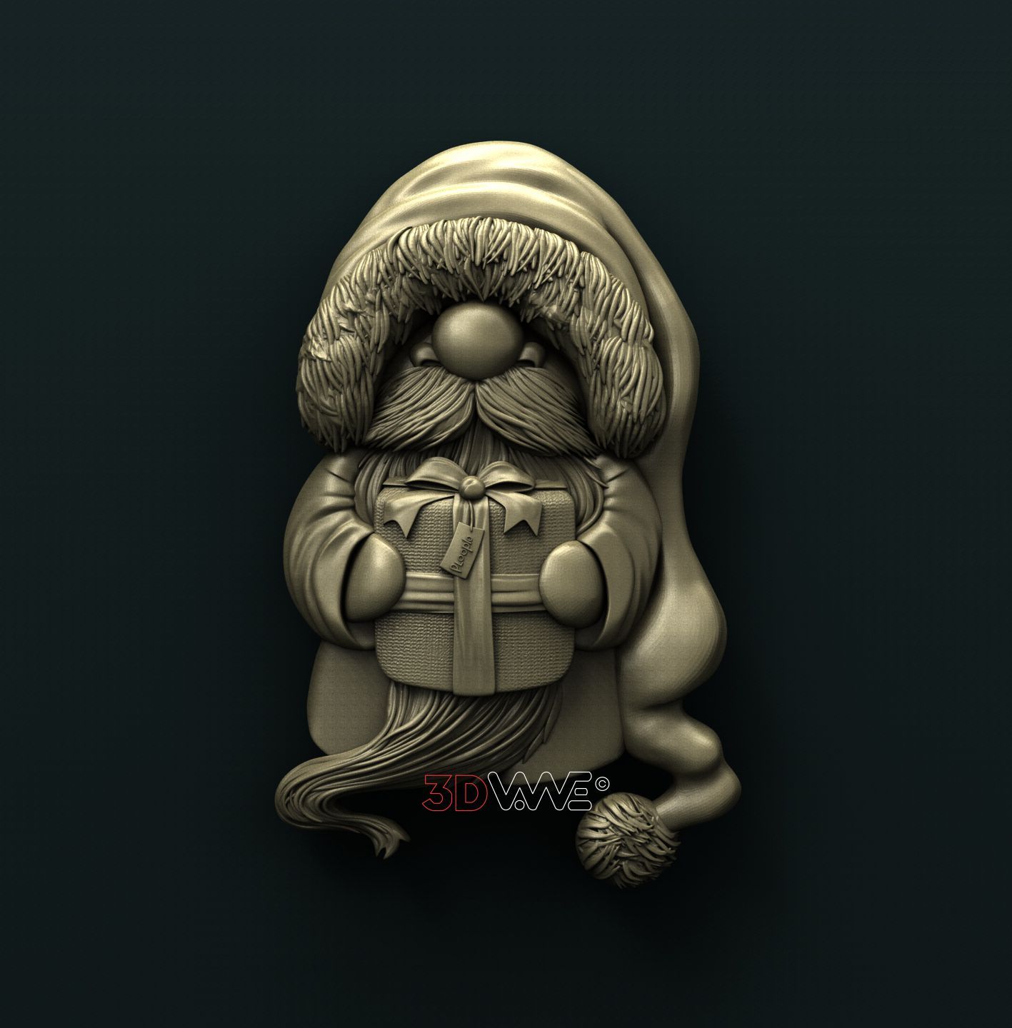 FUNNY SANTA 3D STL 3DWave