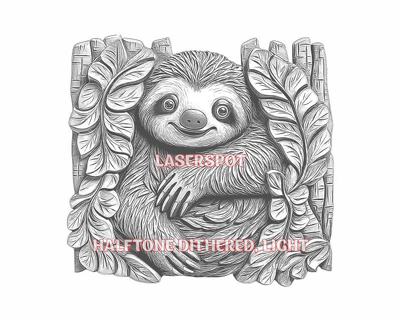 Funny sloth 3d illusion & laser-ready files - 3DWave.us
