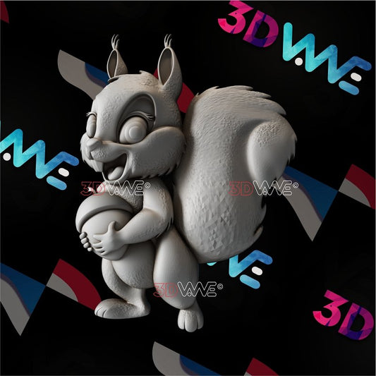 FUNNY SQUIRREL 3d stl 3DWave.us
