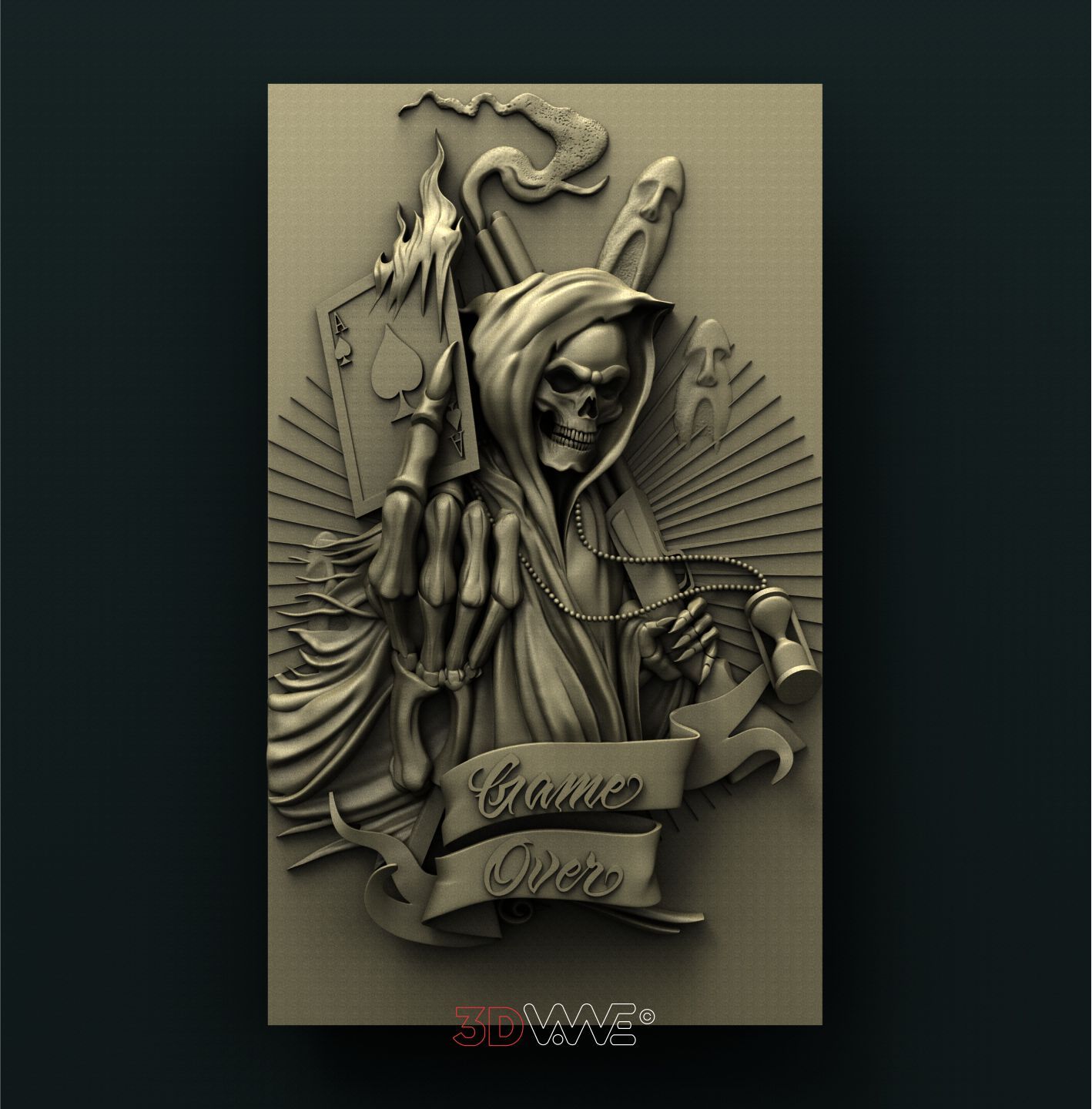 GAME OVER 3D STL 3DWave