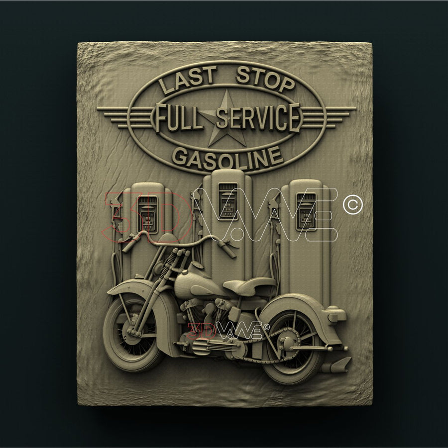 GAS STATION 3D STL 3DWave