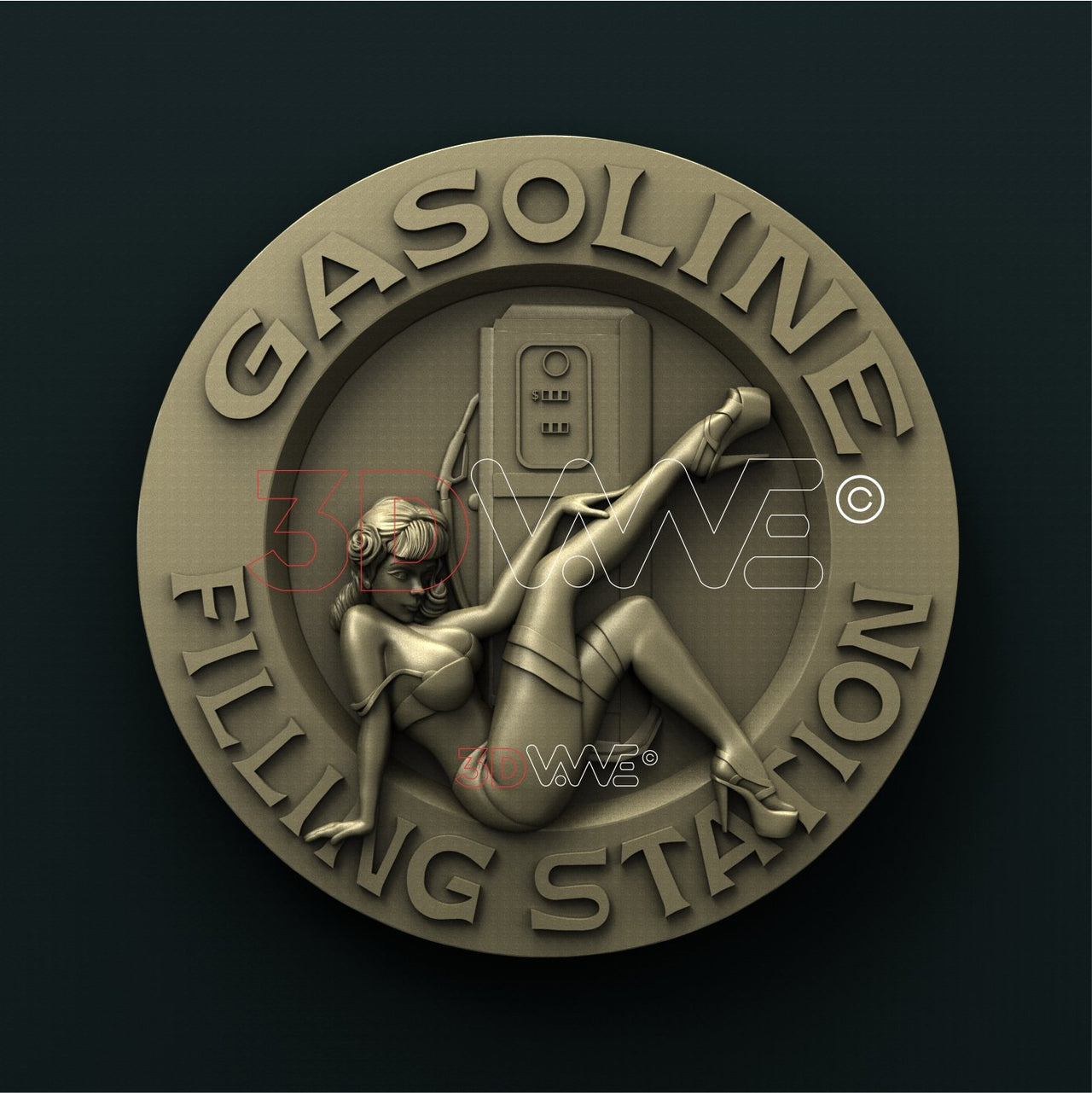 GASOLINE. FILLING STATION 3D STL 3DWave
