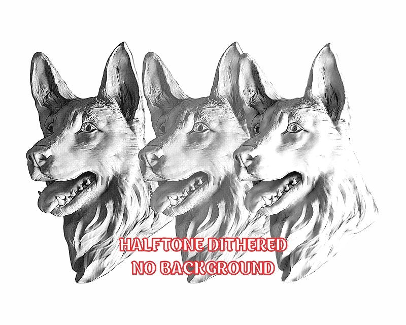 GERMAN SHEPHERD 3d illusion & laser-ready files 3DWave.us