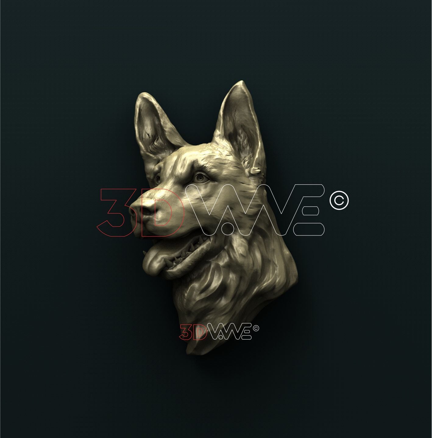 GERMAN SHEPHERD 3D STL 3DWave