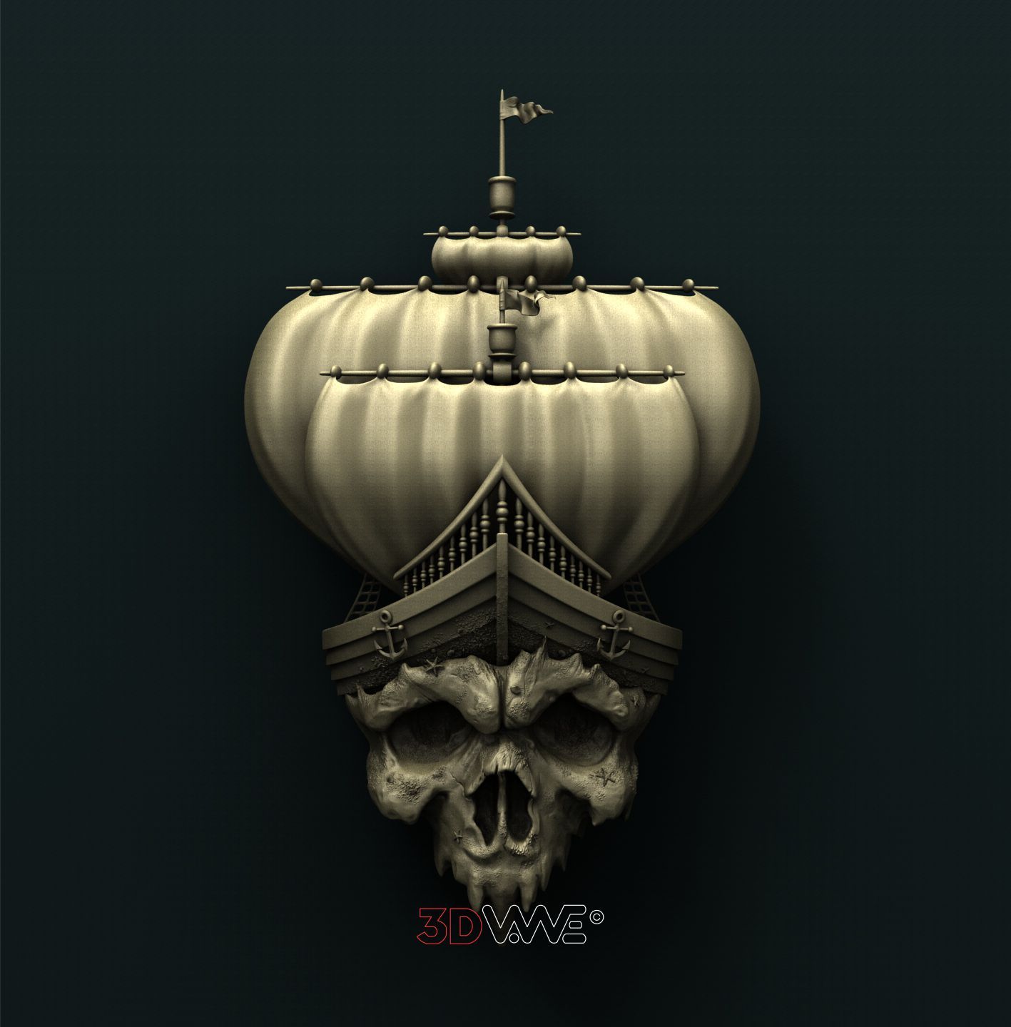 GHOST SHIP 3D STL 3DWave