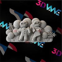 Thumbnail for GINGERBREAD PEOPLE 3d stl 3DWave.us