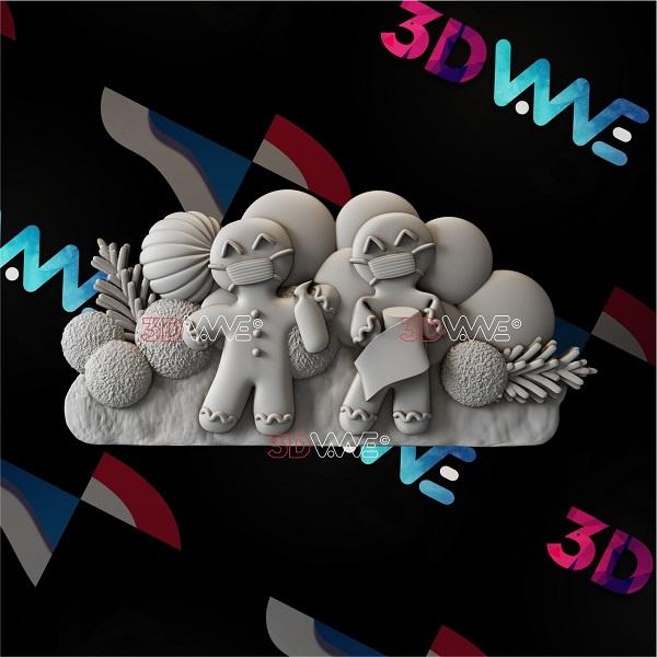 GINGERBREAD PEOPLE 3d stl 3DWave.us