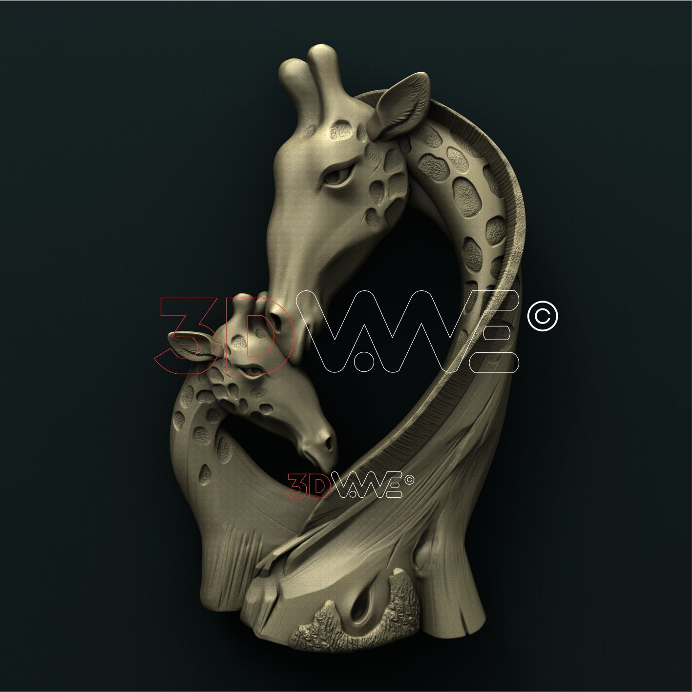 GIRAFFES 3D STL 3DWave