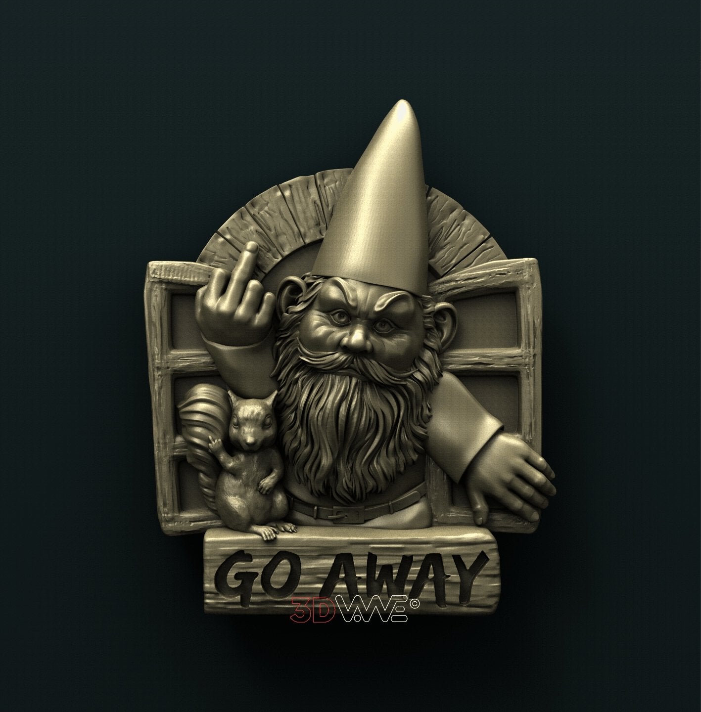 GNOME WELCOME SIGN 3D STL 3DWave