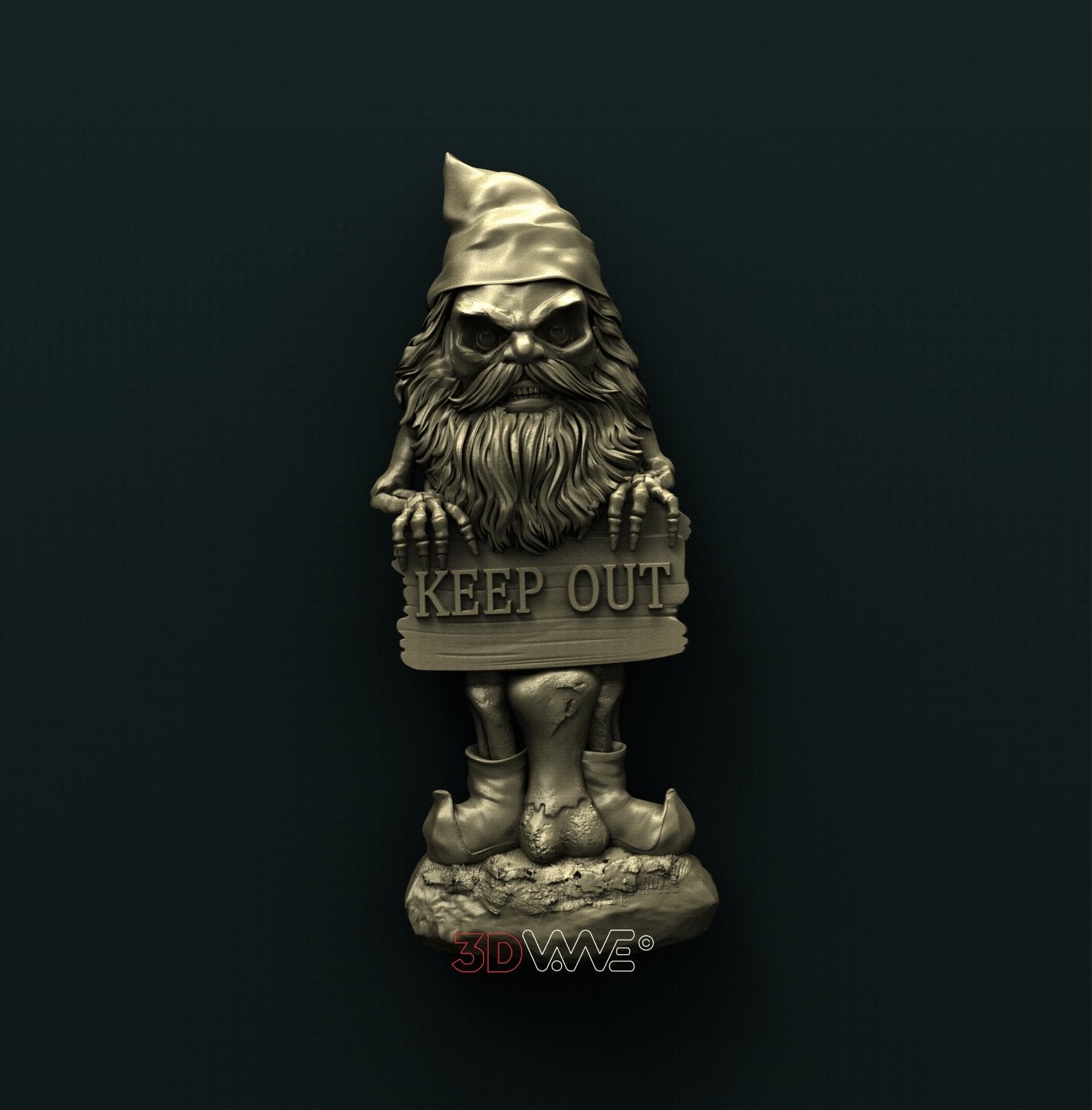 GNOME WELCOME SIGN 3D STL 3DWave