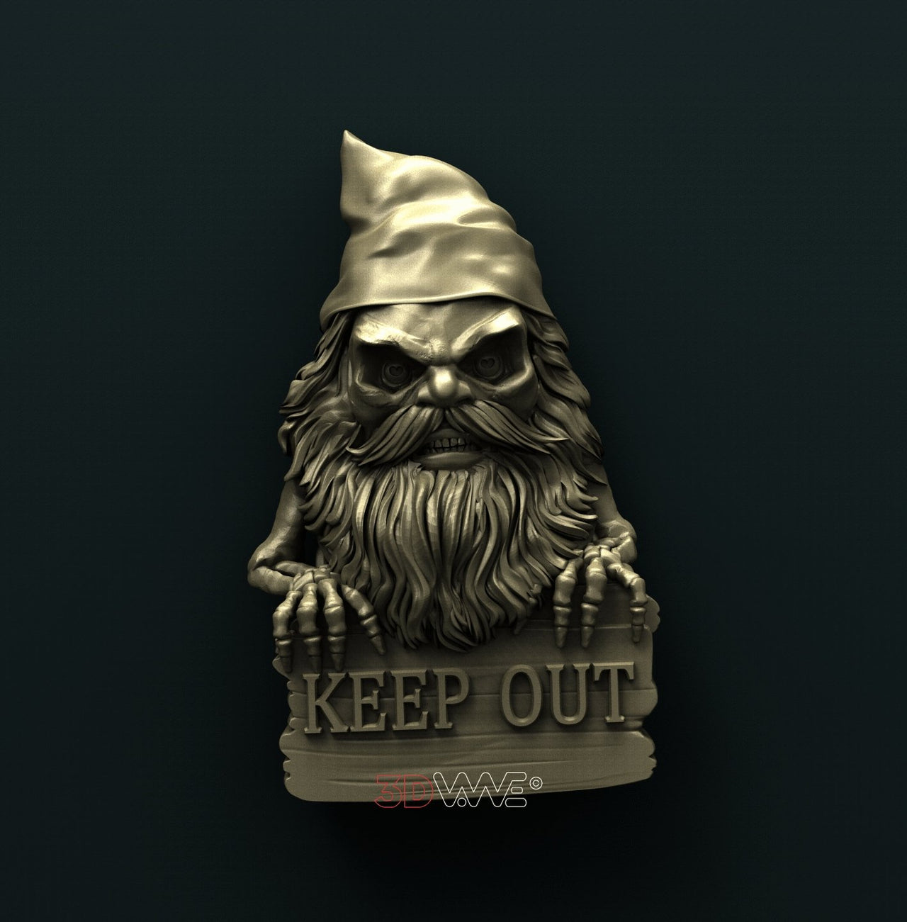GNOME WELCOME SIGN 3D STL 3DWave