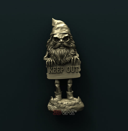 GNOME WELCOME SIGN 3D STL 3DWave