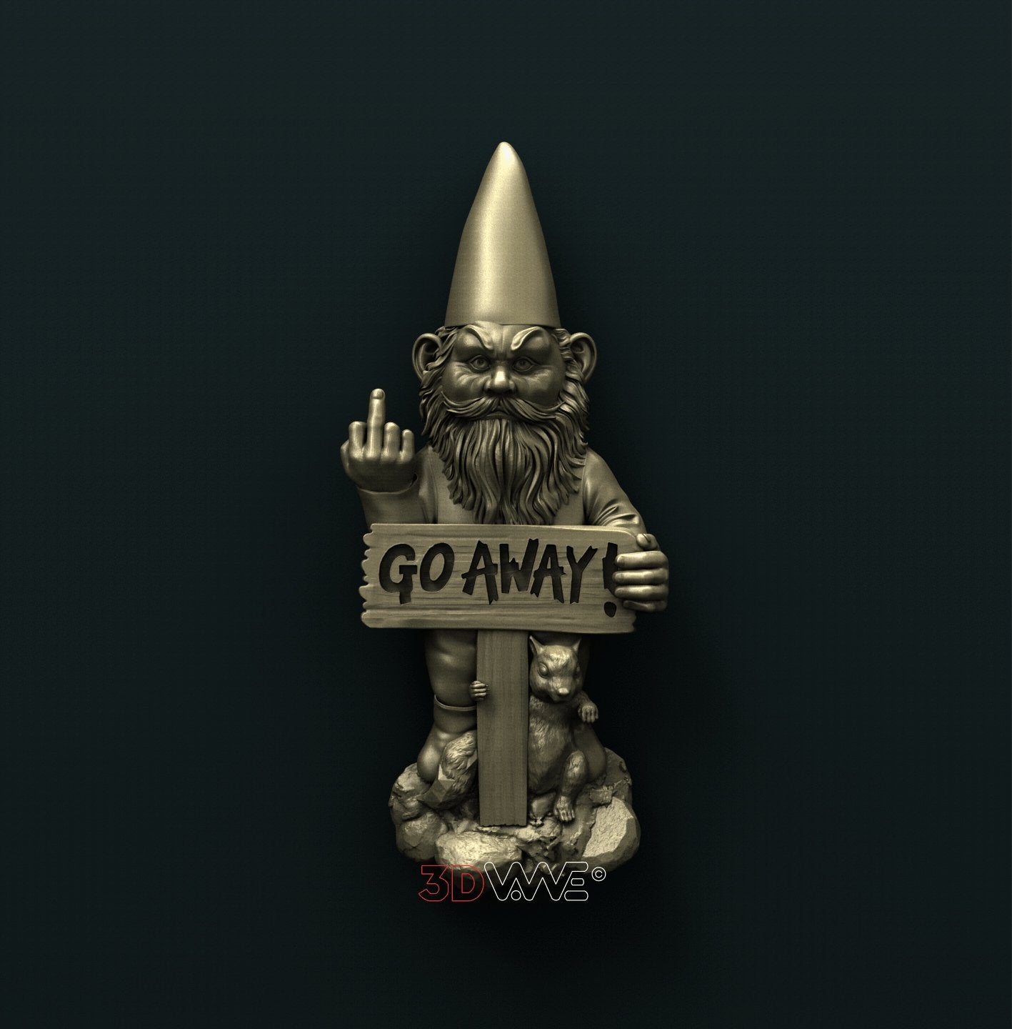GNOME WELCOME SIGN 3D STL 3DWave