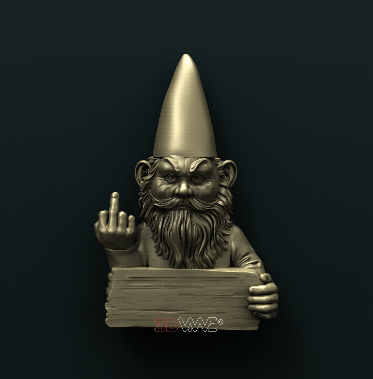 GNOME WELCOME SIGN 3D STL 3DWave