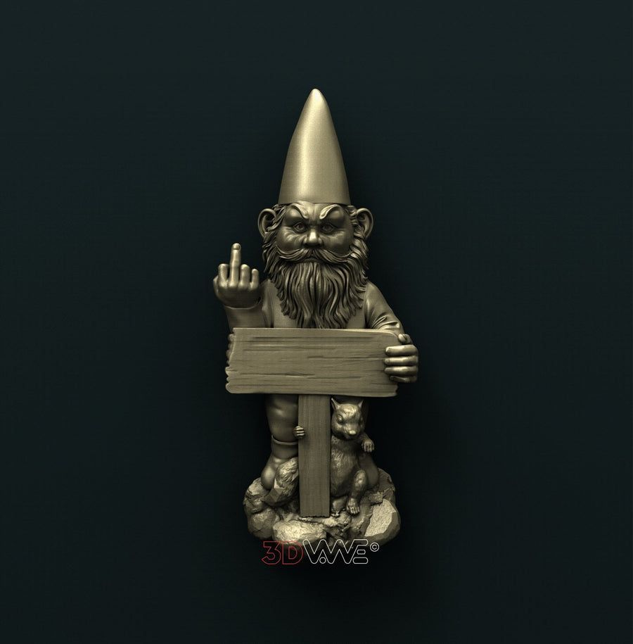 GNOME WELCOME SIGN 3D STL 3DWave