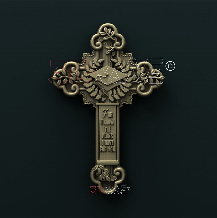 GRADUATION CROSS 3d stl 3DWave