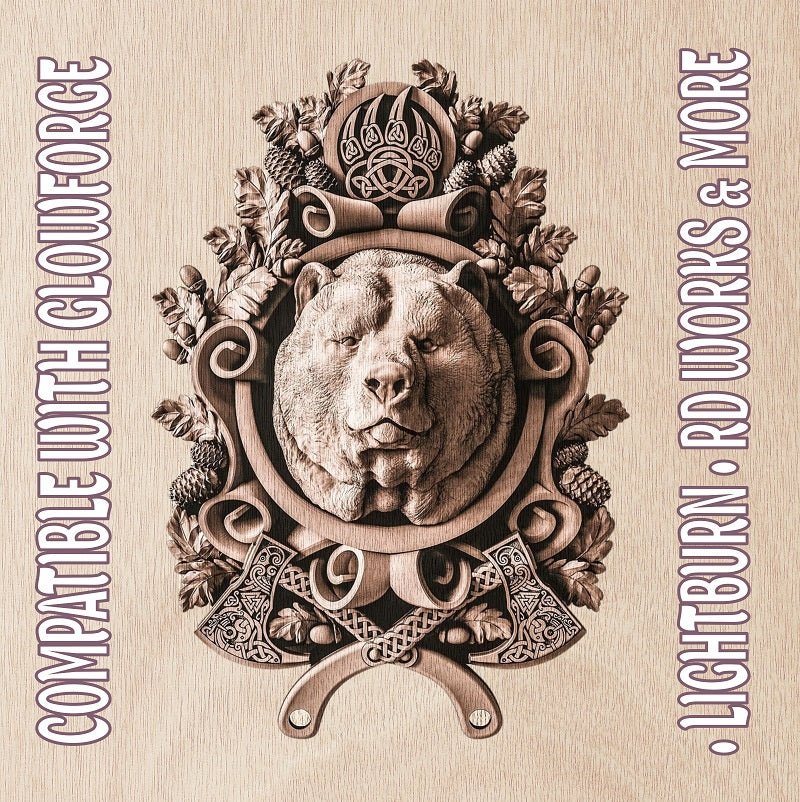 GRIZZLY 3d illusion & laser - ready file 3DWave.us