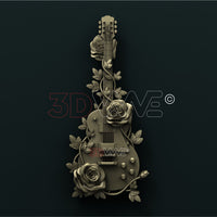 Thumbnail for GUITAR AND ROSES 3D STL 3DWave