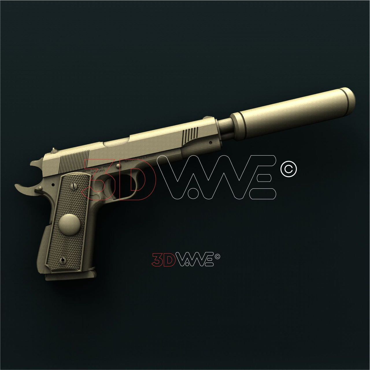 GUN 3D STL 3DWave
