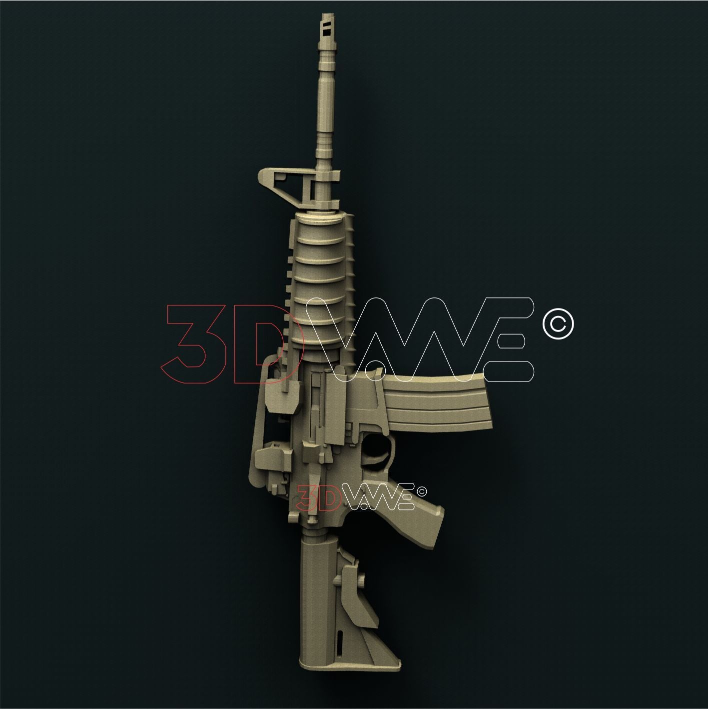 GUN 3D STL 3DWave