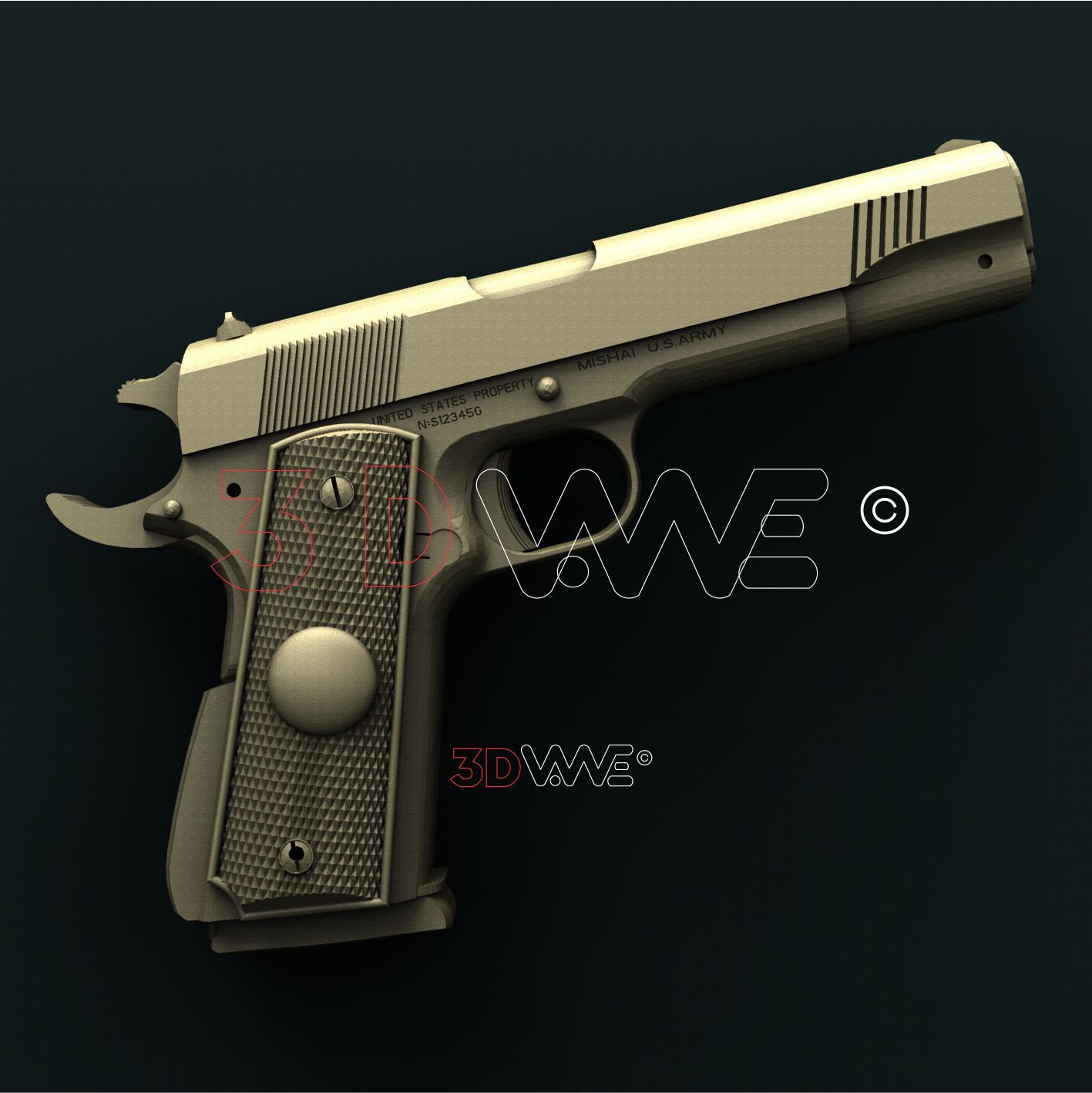 GUN 3D STL 3DWave