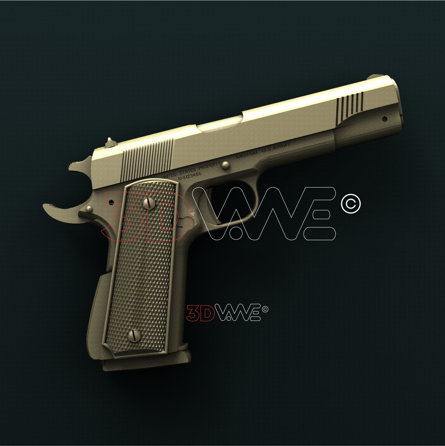 GUN 3D STL 3DWave