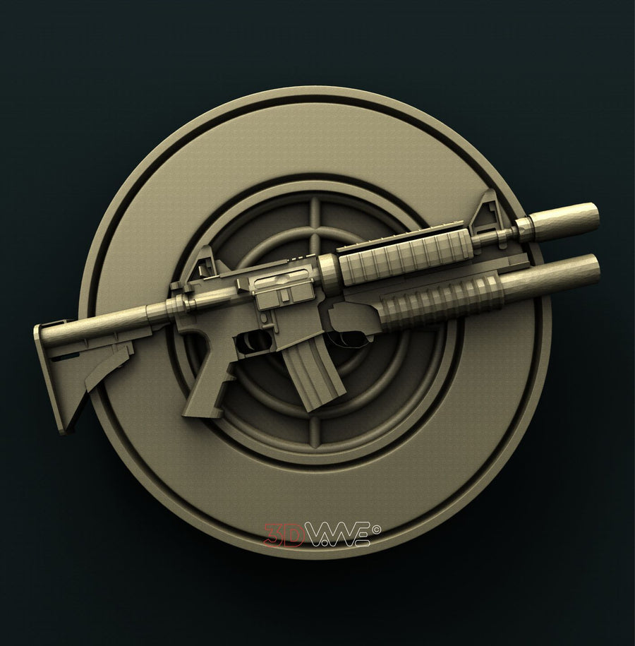 GUN SIGN 3D STL 3DWave