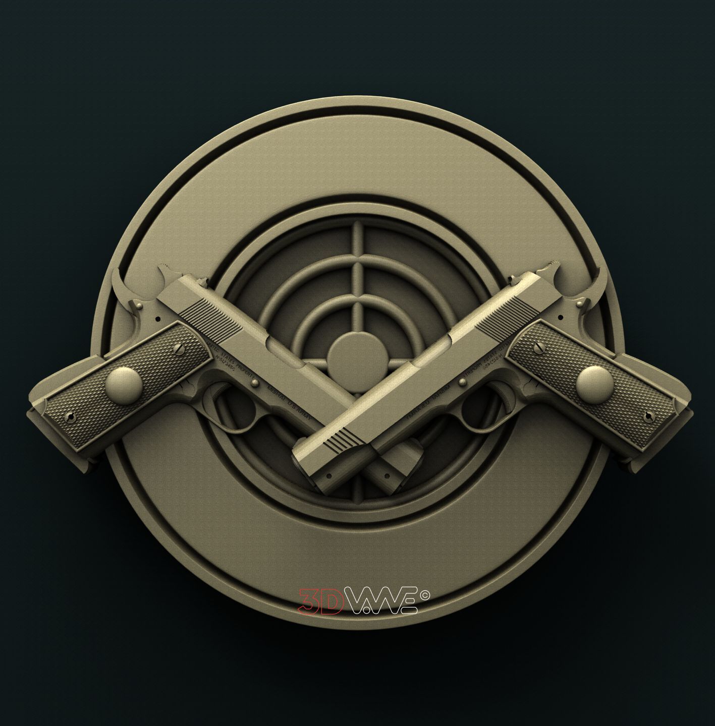 GUN SIGN 3D STL 3DWave