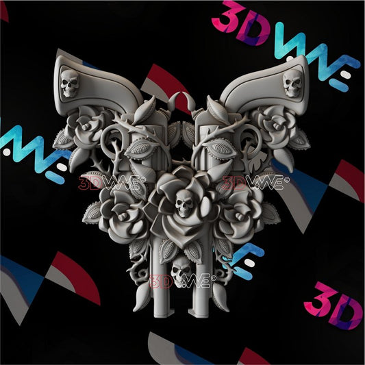 GUNS AND ROSES 3d stl 3DWave.us