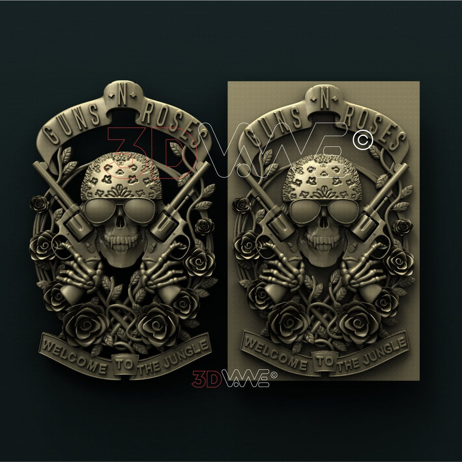 GUNS AND ROSES 3D STL 3DWave