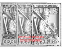 Thumbnail for GUNS SIGN 3d illusion & laser-ready file 3DWave.us
