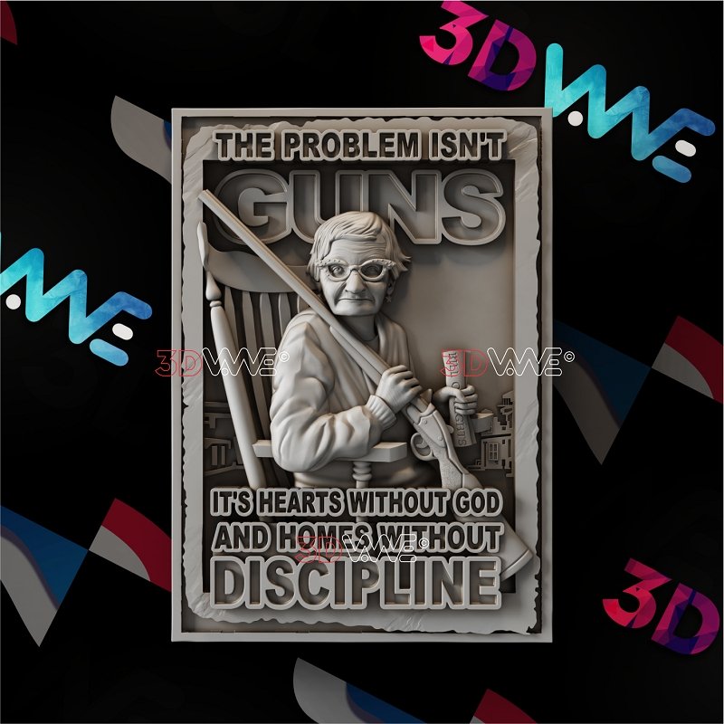 GUNS SIGN 3d stl 3DWave.us