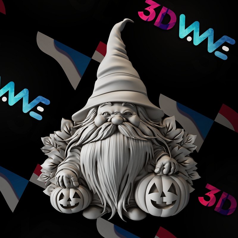 Halloween GNOME 3d stl - 3DWave.us