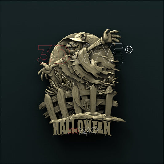 HALLOWEEN PUMPKIN SCARECROW 3DWave