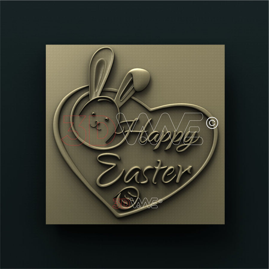 HAPPY EASTER 3D STL 3DWave