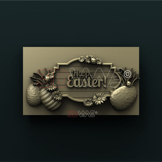 HAPPY EASTER 3D STL 3DWave