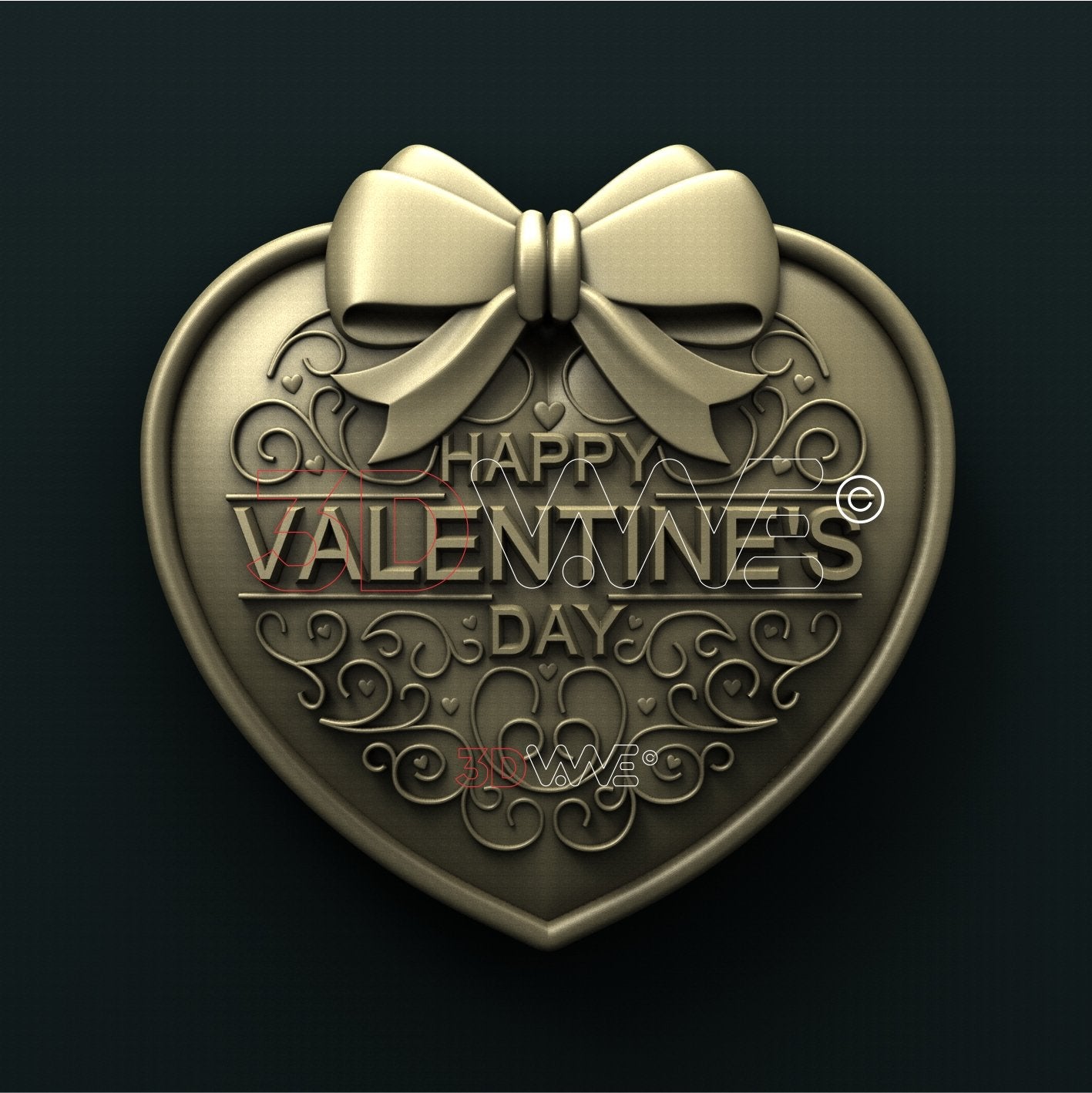 HAPPY VALENTINE'S DAY 3D STL 3DWave