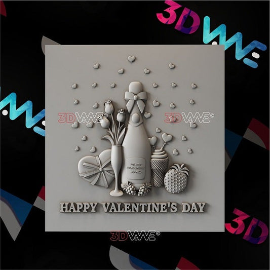 HAPPY VALENTINE'S DAY 3d stl 3DWave.us