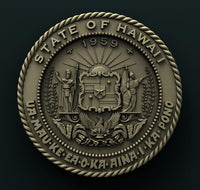 Thumbnail for HAWAII STATE SEAL 3D STL 3DWave