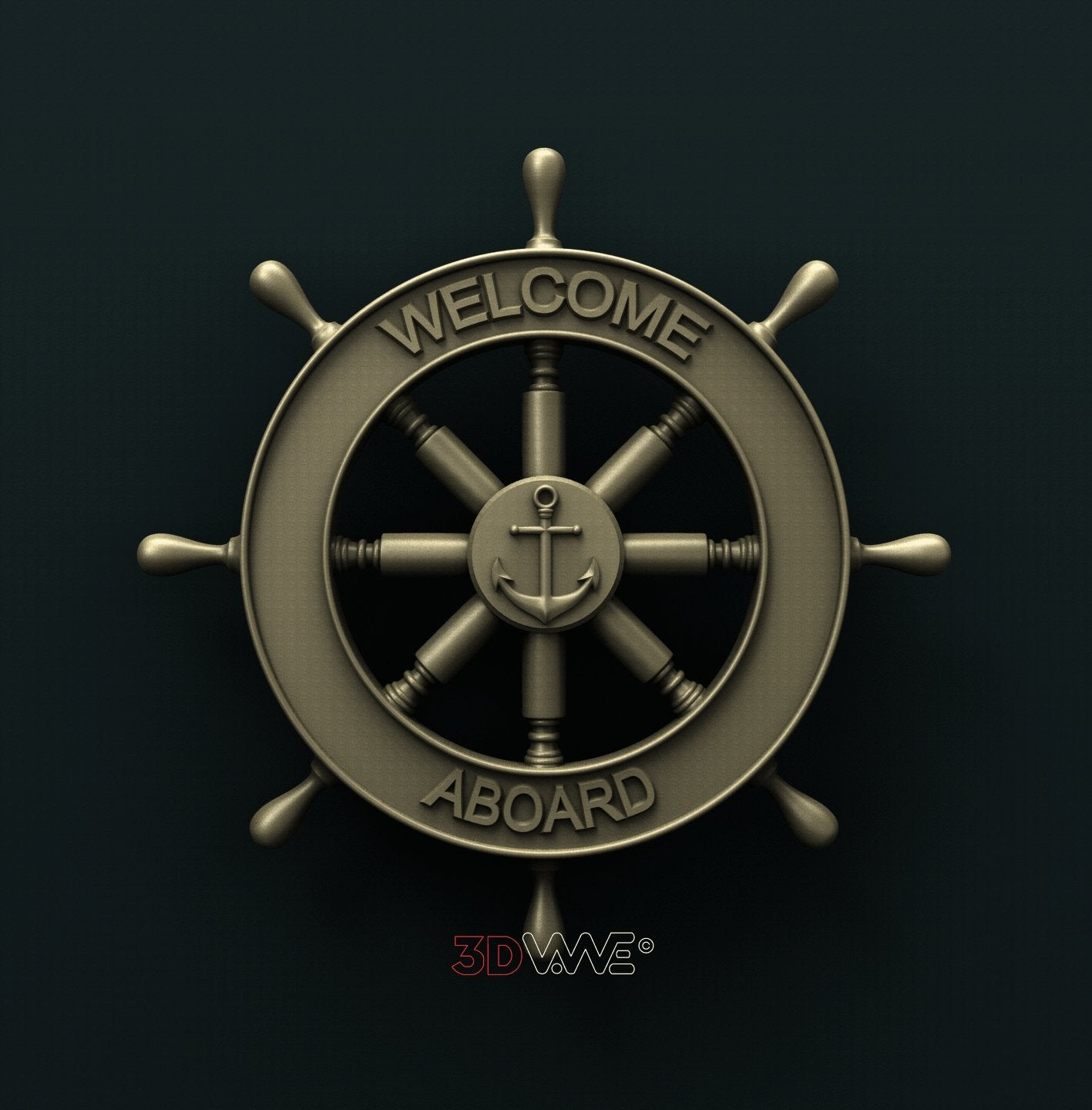 HELM WELCOME SIGN 3D STL 3DWave